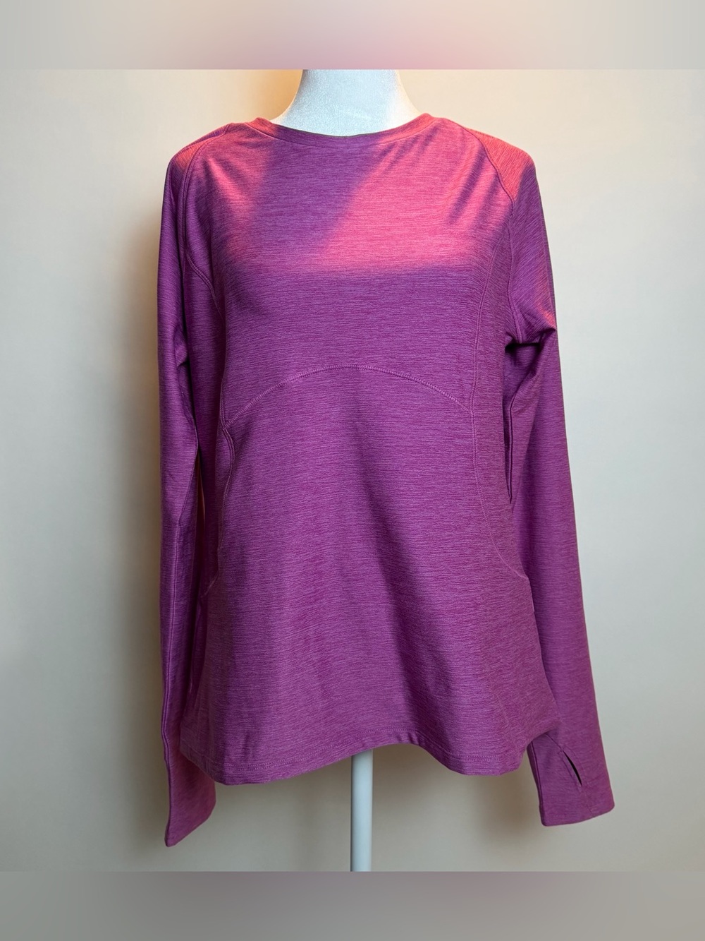 Spyder Women's Heathered Magenta Long-Sleeve Performance Top